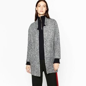 Zara Collection Gray Cardigan Coat